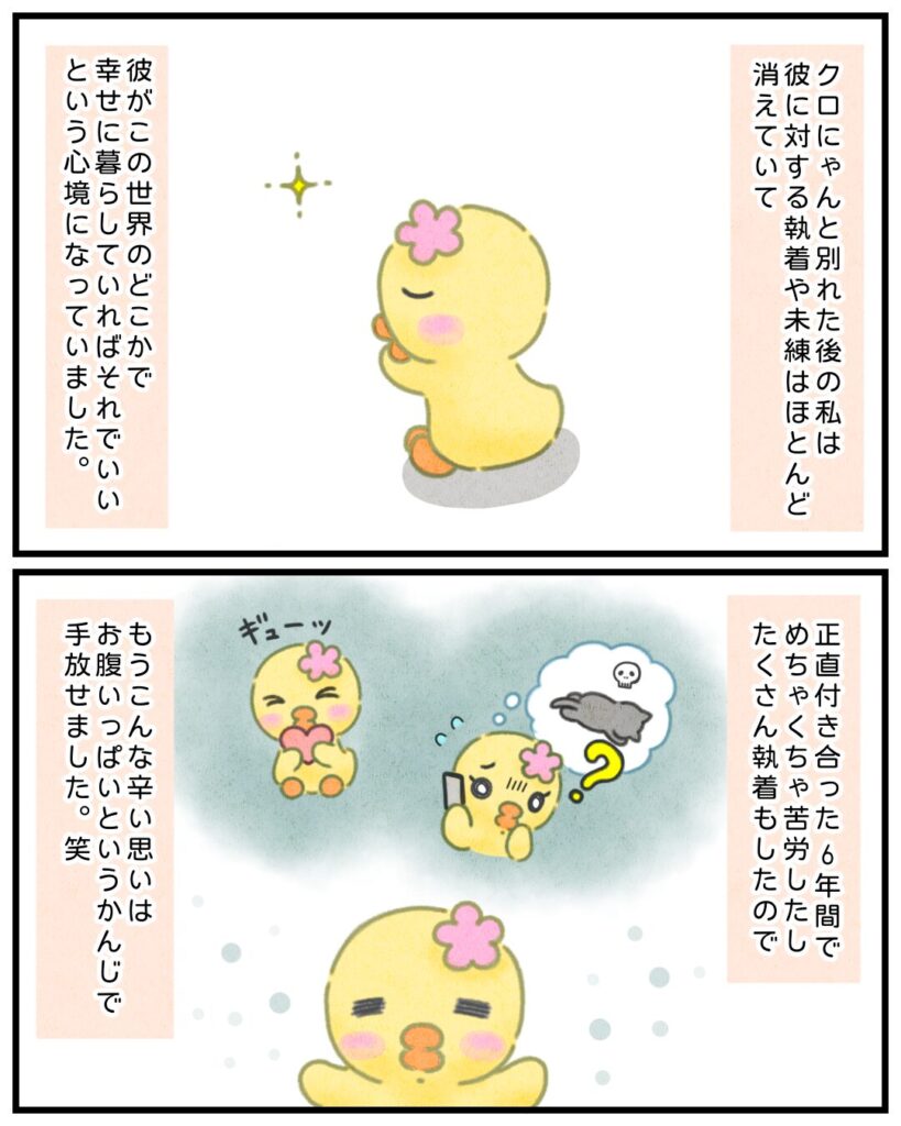 元彼クロにゃんへの執着は無くなったぴのり